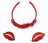 BETOOKY Red Lip-shaped Headband for Women Adjustable Fit Comfortable Hair Accessory in Pet Material, Stylish and Trendy Design for Valentine's Day, Weddings, and Holiday Costume Parties