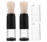 BETOOKY Refillable Cosmetic Brush 2Pcs Powder Foundation with Portable Bottle for Travel and-The-Go Makeup Touch Ups Soft Synthetic Bristles