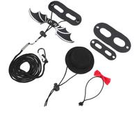 BETOOKY Reptile Harness Set Lizard Bow Tie Hat Kit, Black Cloth, Adjustable, Outdoor Walking, for Reptile and Chameleon
