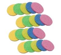 BETOOKY round Compressed Facial Cleansing Sponges Cellulose Sponge Face Pads 30 Pcs Random Color Deep Cleansing and Exfoliating for Makeup Removal and Facial Skin for Women and Girls