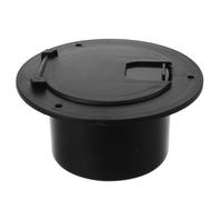 BETOOKY Rv Power Cord Cable Cover round Electrical Wire Hatch with Flip-up Lid for Caravan and Motorhome Exterior Cable Management, Black