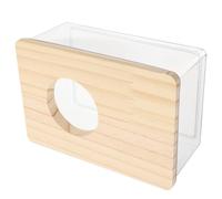 BETOOKY Sand Bath Container Modern and Cute Habitat Décor Hamster for Small Animals with Pet and Wood Material, Cozy Environment, for Hamster Grooming and Play