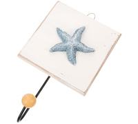 BETOOKY Sea Star Wall Hook Simple and Delicate Appearance Mediterranean Style Wooden Vintage Design with Easy to Install Feature for Towel and Robe Suitable for Home and Bathroom