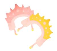 BETOOKY Shower Caps Made of Sturdy Pp and Tpe Materials 2pcs with Splashproof Design and Visor Shape, Protecting Eyes and Ears Assorted Colours Included during Bath Time