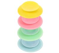 BETOOKY Silicone Double Sided Suction Pads Easy to Clean 4pcs Nonslip Reusable Suction Base for Tableware and Dishes for Plates Suitable for Ceramic Countertops and Homes