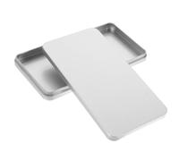 BETOOKY Silver Metal Paper Money Box Rectangular with Protective Lid Large Capacity Spacesaving Design Simple Stylish Elegant Appearance for Fitting in Safes and Drawers