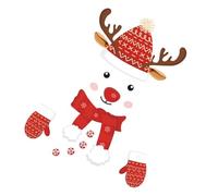 BETOOKY Snowman Refrigerator Window Cling Waterproof 3D Effect Wall Sticker for Christmas Home and Shop 32X23Cm