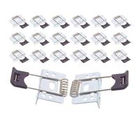 BETOOKY Spring Clips with Embedded Concealed Design L-Shaped 20pcs for LED Panel Lights, Iron Material Lighting Clamps Preventing Bracket Loosening, for Office and Mall Indoor Lighting