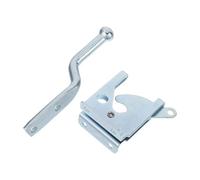 BETOOKY Spring Loaded Gate Latch Pull Cable Lockable Fence Door Lock for Metal and Fence Gates, Carbon Steel Heavy Duty Construction, Suitable for Garage and Barn Use, Silver Finish
