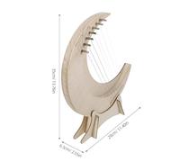 BETOOKY String Moon Shaped Lyre Harp Wood Body Delicate Style Harp Instrument for Beginners DIY Music Lovers with Smooth Finish and Sweet Sound