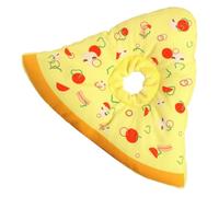 BETOOKY Supple Cat Collar Soft Elizabeth Circle Lightweight Soft Skin-friendly Cloth Cartoon Pizza Shape Does Not Block Eating Drinking Sleeping Playing after Surgery Collar for Pets Small