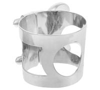 BETOOKY Tenor Saxophone Ligature Metal Silver Adjustable Double Screw Universal Compatibility Easy Installation for Concert Band and Marching Band Musician Student Accessories