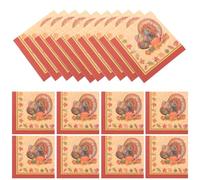 BETOOKY Thanksgiving Turkey Paper Napkins Reusable Printed Napkins 40pcs with Premium Quality Feel and Highly Absorbent Material for Party and Anniversary Celebrations