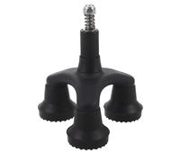 BETOOKY Three Point Walking Cane Cane Tip Plastic Anti-Slip Self-Standing Foot Pad Black for Rough Outdoor Paths and Slippery Tiles for Elderly