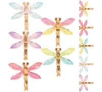 BETOOKY Tiny Dragonfly Resin Charms Beautiful Delicate Miniature Garden Decor with Realistic Appearance 10pcs Random Color for Displaying a Bookshelf for Jewelry Making and Craft DIY