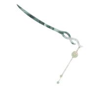 BETOOKY Traditional Chinese Tassel Hairpin in Green Plastic, Secure Hair Pin with Tassel Shape for Daily Use and Ancient Style Themed Parties, Hair Accessory for Women and Hanfu