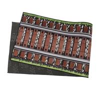 BETOOKY Train Track Floor Runner 5ft Long Polyester with 3d Railroad Track Visuals Novelty Aisle Rug and Christmas and Birthday Party Decorations, for Early Education Centers and Daycare