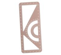 BETOOKY Versatile Metal Multi-Functional Ruler Measuring Tool Protractor and Triangle Scale, Portable Golden Aluminium Alloy Ruler for Professional Applications and School Supply