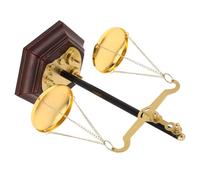 BETOOKY Vintage Balance Scale Table Decoration Small Metal Retro Weighing Scale Figurine Home Accent Office Ornament for Law Firm Desktop and Tabletop