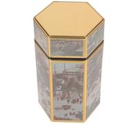 BETOOKY Vintage Metal Cookie Container and Tea Storage Jar Airtight Retro Tea Canister for and Decorative Kitchen Organizer with Sealing Lid Suitable for Home Use