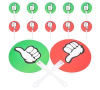 BETOOKY Voting Paddles Yes No True False 12Pcs Compact Handheld Classroom Tools for Student Feedback Teacher Communication Green Red