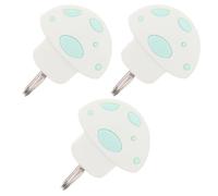 BETOOKY Wall Hooks Random Color Plastic 3pcs White Adhesive with Strong Adhesive and No Trace After Removal, Modern Mushroom Design Decorative Hooks for Dressing Room and Living Room