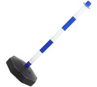 BETOOKY Water Refillable Safety Cone and Traffic Delineator Post Blue White, Mobile Driveway Security Barrier and Safety Isolation Column for Roadside and Parking Control