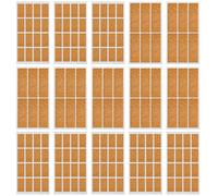 BETOOKY Waterproof Cork Label Stickers Set, Small 96pcs Large 36pcs Adhesive Food Container Labels, Oil-Resistant Multifunctional Memo Stickers for Kitchen, Office, and Travel Organization