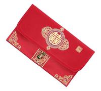 BETOOKY Wedding Lucky Money Packet Chinese Red Envelope 7.47x4.32x0.39in Portable Sturdy Brocade Elegant Retro Chinese Style Bridegroom Brides