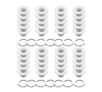 BETOOKY White Iron Fabric Eyelets Grommet Kit 5mm 100pcs for Crafts