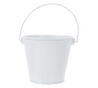 BETOOKY White Iron Sturdy Ice Bucket Snack Container with Smooth round Edges Suitable for Beer Drinks at Parties, for Bars and Ktv Settings