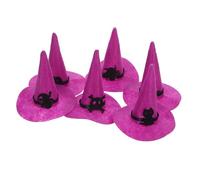 BETOOKY Witch Hats with Classic Halloween Elements Halloween for DIY Decoration Comfortable to Touch 6pcs Made of Felt for Festival and Crafting Parties