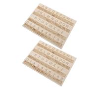 BETOOKY Wooden Braille Alphabet Board Safe Design and Resistant to Breaking with Carved Dots 2 Pcs Braille Letter Learning Boards and Adults Random Color for Teaching and Home Use