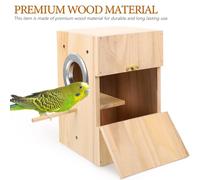 BETOOKY Wooden Small Bird Nesting Box Breeding House for Birds with Nesting Holder Incubator Suitable for Garden and Aviary Use