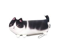 BETOOL 3D Cute Cat Pencil Case, 1pcs Interesting Pencil Bag Unique Simple Portable Makeup Cosmetic Bag for Supplies, Cosmetic Black