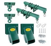 BETOOLL Swing Sets Brackets - 2 A-Frame Swing Set Brackets and 2 Swing Hangers and 2 Glider Swing Brackets with All Mounting Heavy Duty Hardware Included for Porch, Yard, Playground - Green
