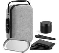 Betoores Smell Proof Bag with Accessories, Lockable Smell Proof Container Stash Box with 5 Smell Proof Baggies, 2 Doob Tube, Smell Proof jar and Storage Tray