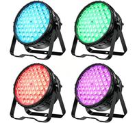 BETOPPER 216W RGBW LED PAR Stage Light, High CRI Ra>90, 5000lm DJ Uplight with DMX 4/8CH, Sound Activated, Auto & Master-Slave, for Wedding, Church, Studio & Live Show，4 Pack