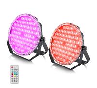 BETOPPER 54 x 1W LED Par Can Lights, RGB 3-in-1 DJ Stage Lights with Remote Control, DMX512, Sound Activated, Auto & Master-Slave Modes, Disco Lights for Party, Wedding, Club, Church, 2 Pack