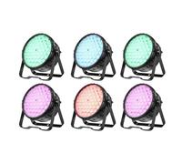 BETOPPER 54x4W RGBW LED PAR Stage Light, High CRI Ra>90, 5000lm DJ Uplight with DMX 4/8CH, Sound Activated, Auto & Master-Slave, for Wedding, Church, Studio & Live Show，6 Pack