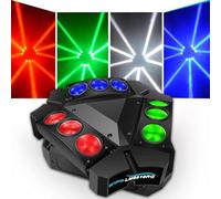 BETOPPER DJ Light LED RGBW Moving Head Stage Lights, 8x3W DMX Lights‘ with Magic Beam Light Effects. Supports Sound Activated & DMX512. Disco Lighting for Parties, Show, Stage Concert, Club (1Pack)