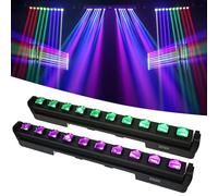 BETOPPER L1015 Moving Head LED Light Bar, 10 x 15W RGBW 4-in-1 Stage Light, Fanless Silent Operation, DMX512/RDM 7/13/43CH, 0-100% Dimming, 1-30Hz Strobe, for Theatre, Church, DJ & Live Events，2Pack