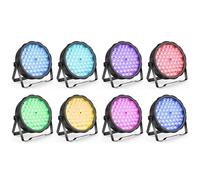 BETOPPER LED Par Lights 54 x 1.5W, RGB Stage Lights DMX DJ Lighting Sound Activated with Stand, Strobe Light & Wash Par Lighting DMX for Parties, Church, Wedding, Bars, 8 Pack