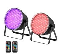 BETOPPER LED PAR Stage Light 54x3W RGB 3-in-1, Remote Control, DMX512 3/7CH, Sound Activated, Auto & Master-Slave DJ Wash Light for Party, Wedding, Church, Bar and Stage, 2 Pack