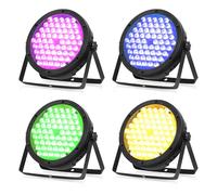 BETOPPER LED PAR Stage Lights 120W, 60x2W RGBW 4-in-1 DJ Uplights, CRI>90, DMX512 4/8CH, Sound Activated, Auto & Master-Slave, for Wedding Church Party Bar Show, 4Pack