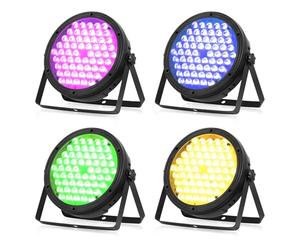 BETOPPER LED PAR Stage Lights 120W, 60x2W RGBW 4-in-1 DJ Uplights, CRI>90, DMX512 4/8CH, Sound Activated, Auto & Master-Slave, for Wedding Church Party Bar Show, 4Pack