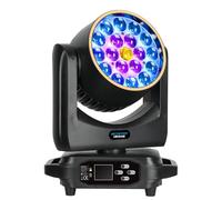 BETOPPER Moving Head Disco Lights,19x15W RGBW with Lighting Strip Effect Moving Head Stage Spotlight, Lightweight DJ Lights Strobe Light for Party Wedding Club Bars Show,1S