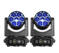 BETOPPER Moving Head Light 7x40W RGBW Beam/Wash/Zoom/CTO Effect Bee Eye LED Stage Lighting Spot Lights with Sound Activated for DJs, Bars, Christmas, and Home Party Lighting,2 Packs