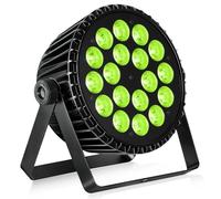 Betopper Stage Lights, 18 * 18W Black Light, RGB+Amber+Lime Green+UV 6 in 1 High Power Disco Lights, Strobe/Wash Spotlight, DMX512/Auto/Master-slave/Sound Activated for DJ Party Weddings Clubs, 1S