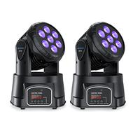 Betopper Stage Lights Mini Moving Heads 7x8W LED 9/14CH Disco Lights DJ Lights Dance Lights LED RGBW DMX512 Sound Activated High Energy Light for Party Wedding Club Bars Show (LM70S 2Packs)
